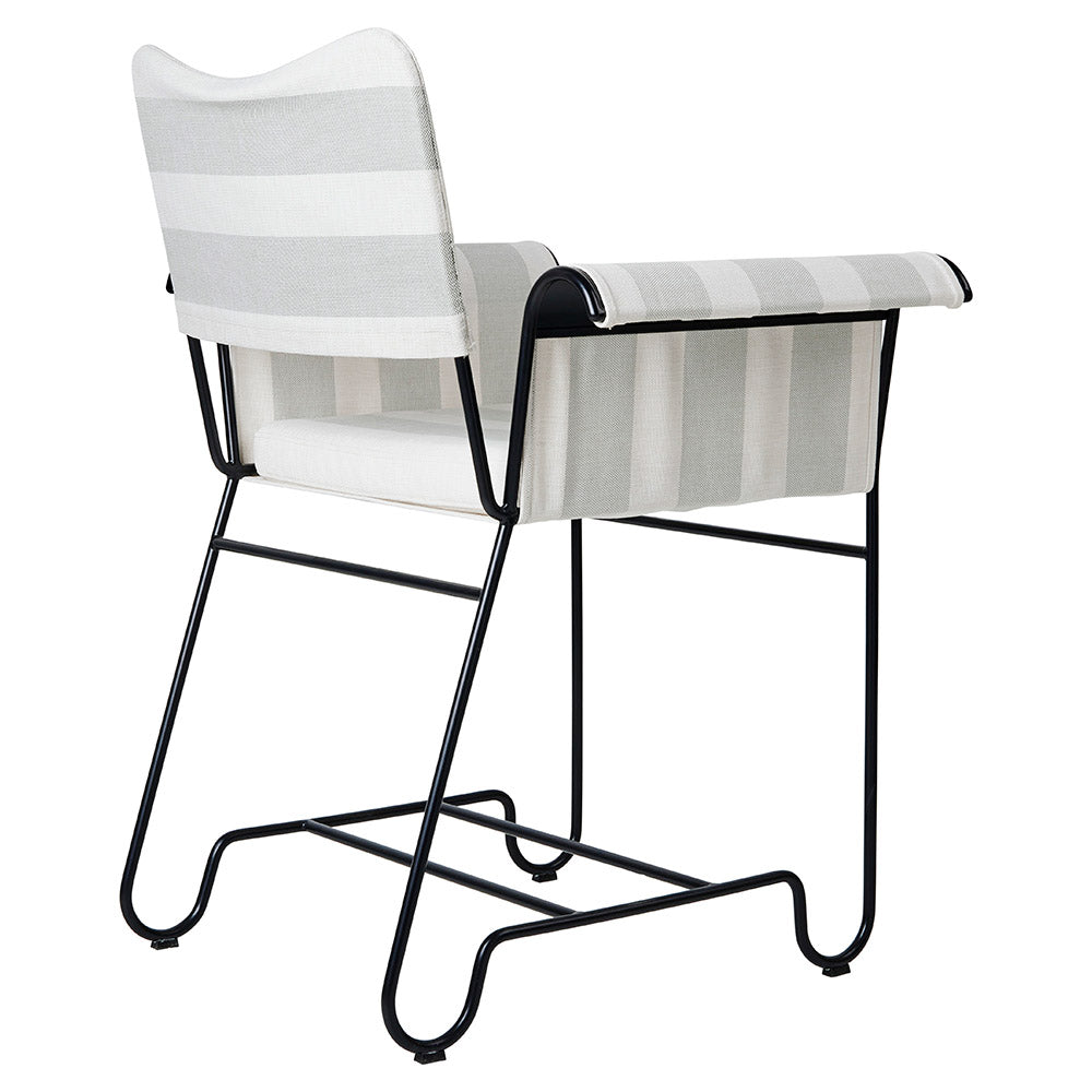 Tropique Dining Chair - Leslie Stripe 20, Black Base