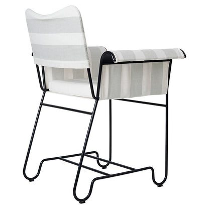 Tropique Dining Chair - Leslie Stripe 20, Black Base