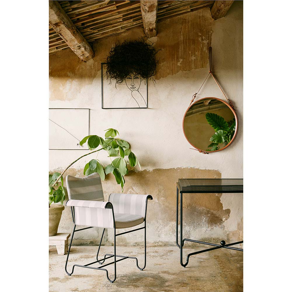 Tropique Dining Chair - Leslie Stripe 20, Black Base