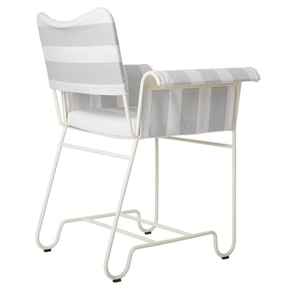 Tropique Dining Chair - Leslie Stripe 20, White Base