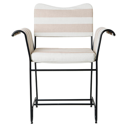 Tropique Dining Chair - Leslie Stripe 40, Black Base