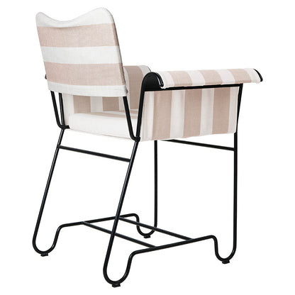 Tropique Dining Chair - Leslie Stripe 40, Black Base