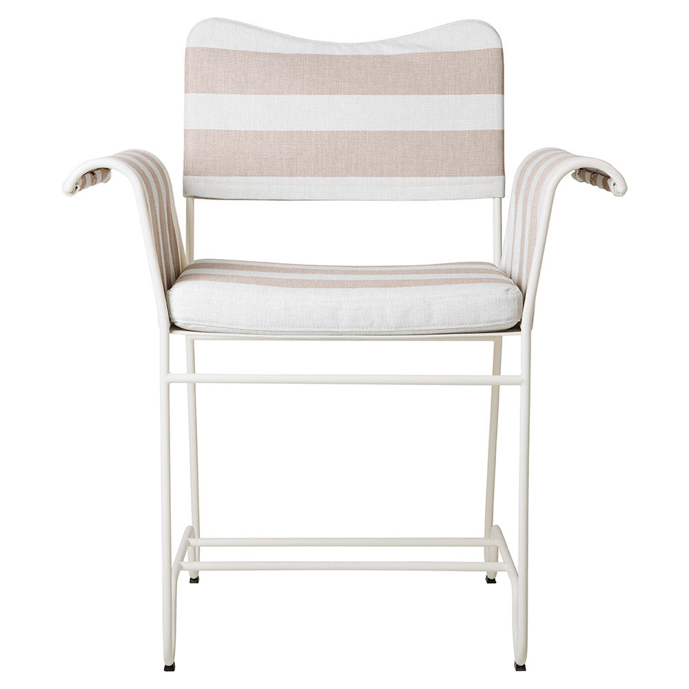 Tropique Dining Chair - Leslie Stripe 40, White Base