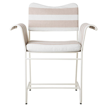 Tropique Dining Chair - Leslie Stripe 40, White Base