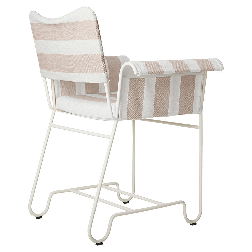 Tropique Dining Chair - Leslie Stripe 40, White Base
