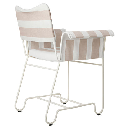 Tropique Dining Chair - Leslie Stripe 40, White Base