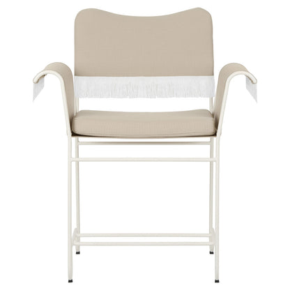 Tropique Dining Chair With Fringes - Leslie 12, White Base