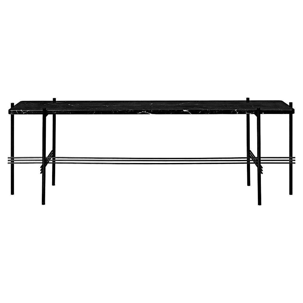 TS 1 Tier Console Table - Black Marble, Black