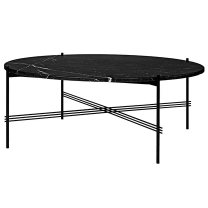 TS Round Coffee Table Large - Black Marble, Black