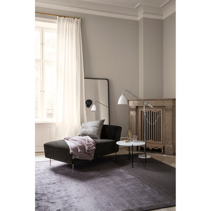 TS Round Coffee Table Small - White Marble, Black