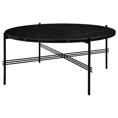 TS Round Coffee Table Medium - Black Marble, Black