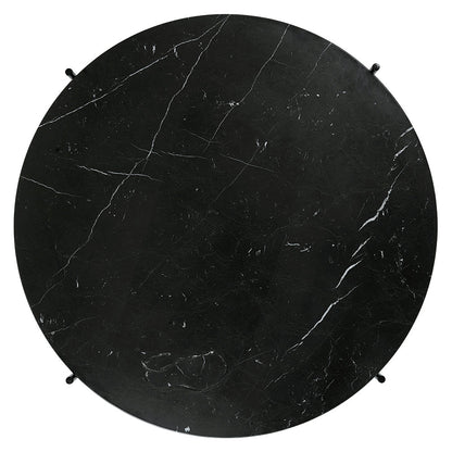 TS Round Coffee Table Medium - Black Marble, Black