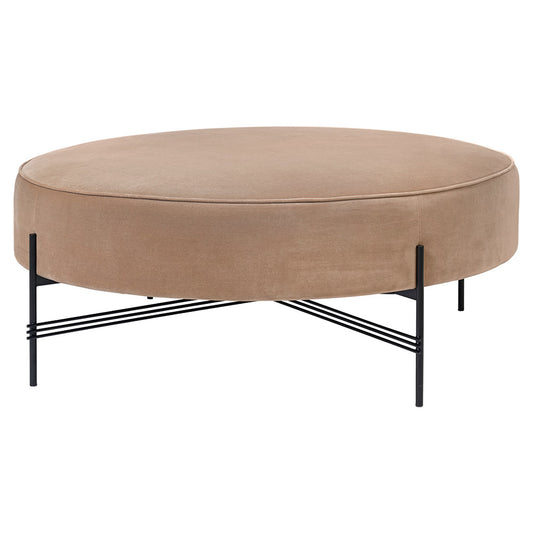 TS Round Pouf Large - Beige, Black
