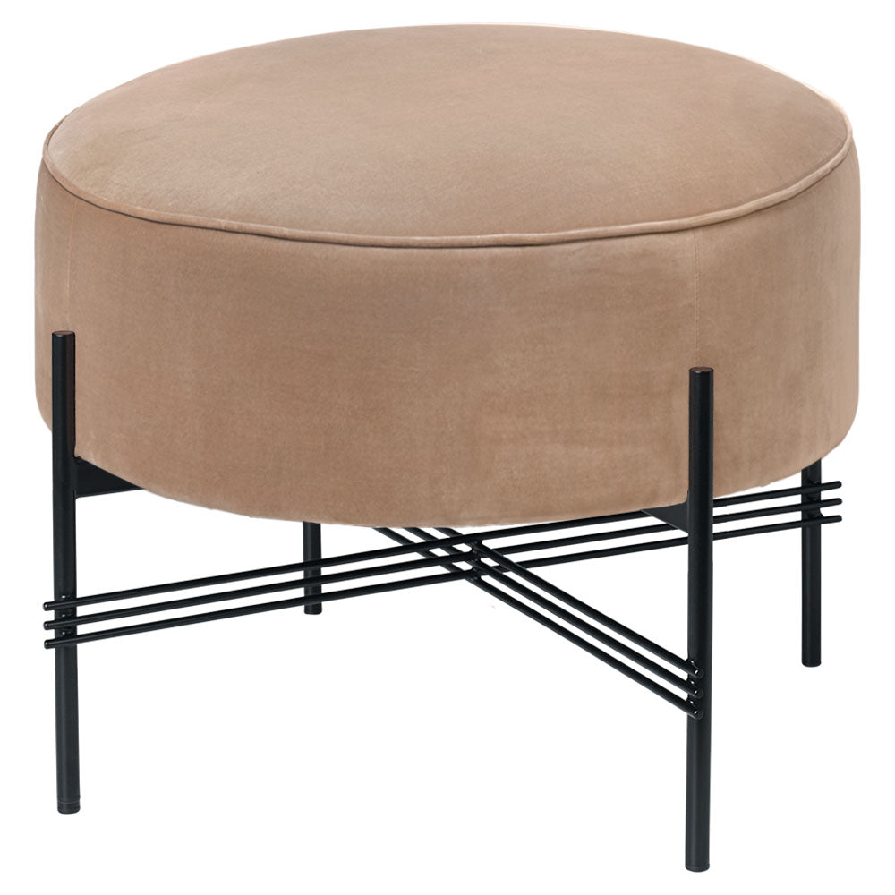 TS Round Pouf Small - Beige, Black