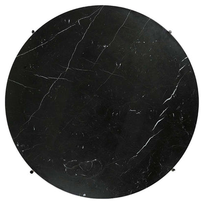 TS Side Table - Black Marble, Polished Steel