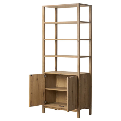 Tula Bookcase - Worn Oak Veneer