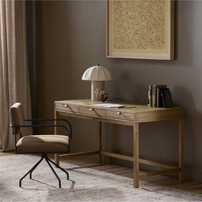 Tula Writing Desk - Worn Oak Veneer