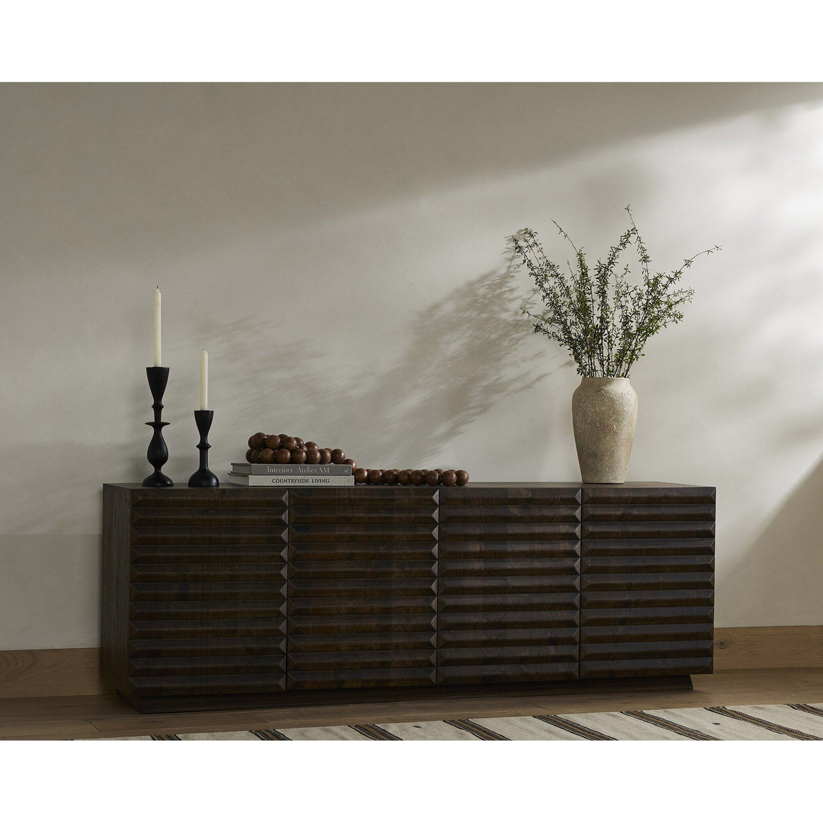 Tussac Media Console - Matte Brown Neem