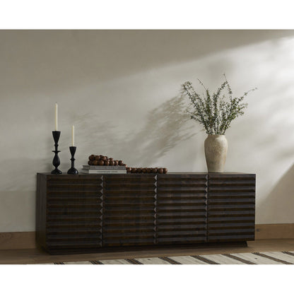 Tussac Media Console - Matte Brown Neem