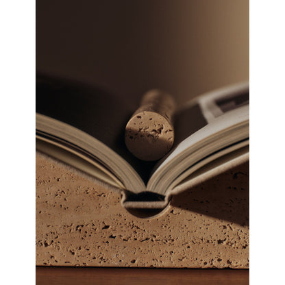 Tvara Book Stand - Travertine