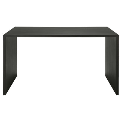 U Desk - Black Oak, With Cable Management