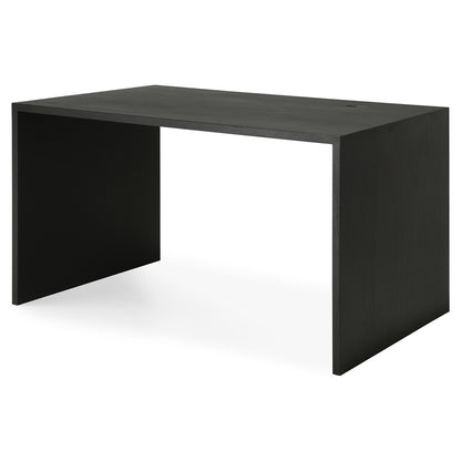 U Desk - Black Oak, With Cable Management