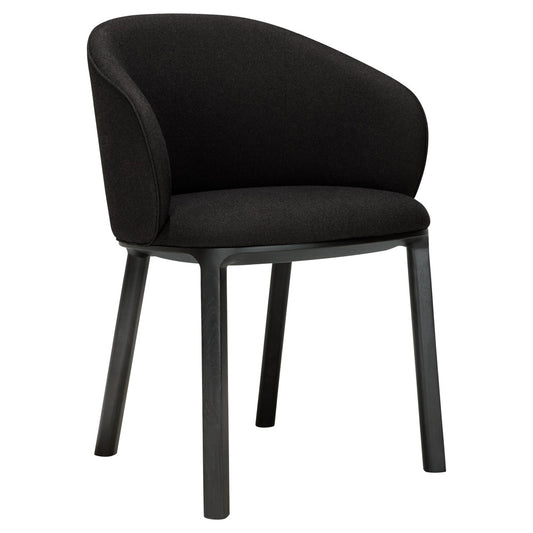 Unda Dining Chair - Charcoal Fabric, Black Oak