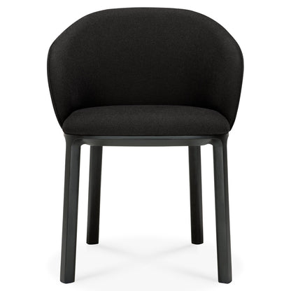 Unda Dining Chair - Charcoal Fabric, Black Oak