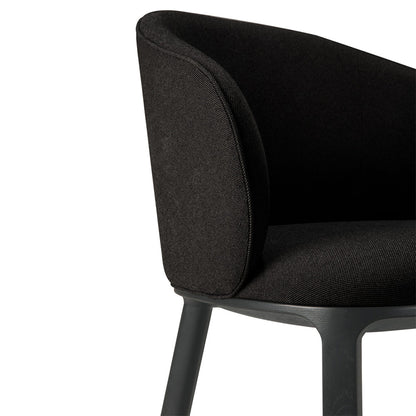 Unda Dining Chair - Charcoal Fabric, Black Oak