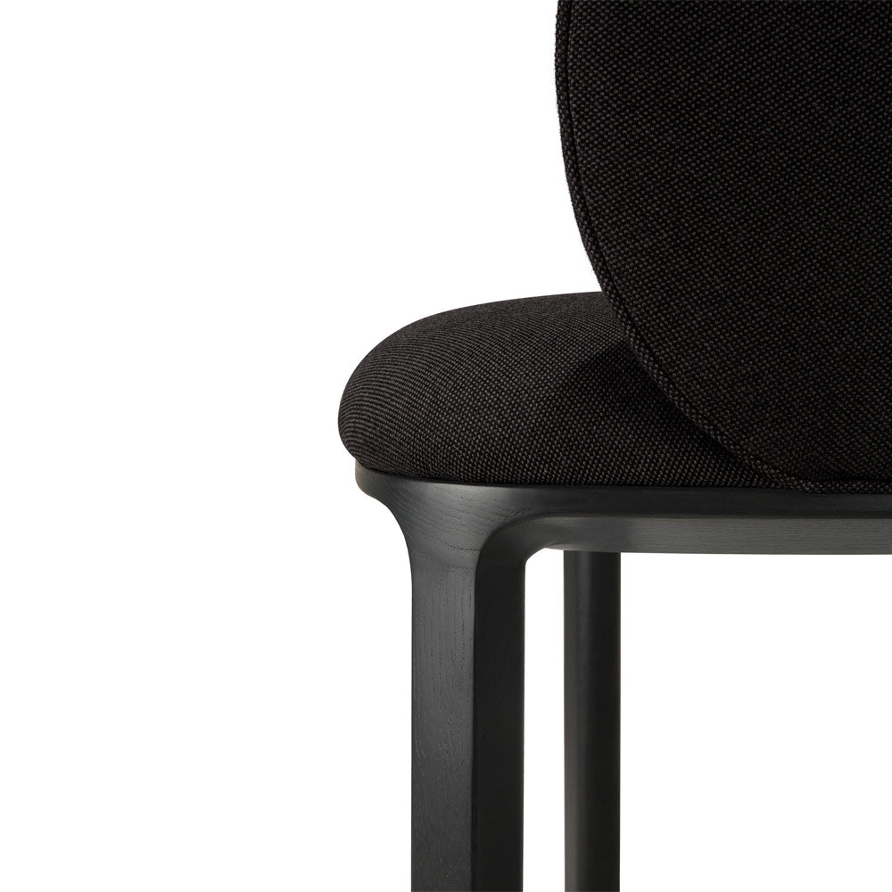 Unda Dining Chair - Charcoal Fabric, Black Oak