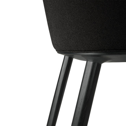 Unda Dining Chair - Charcoal Fabric, Black Oak