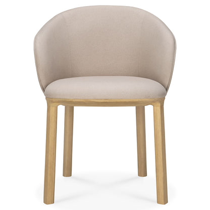 Unda Dining Chair - Salt Fabric, Oak