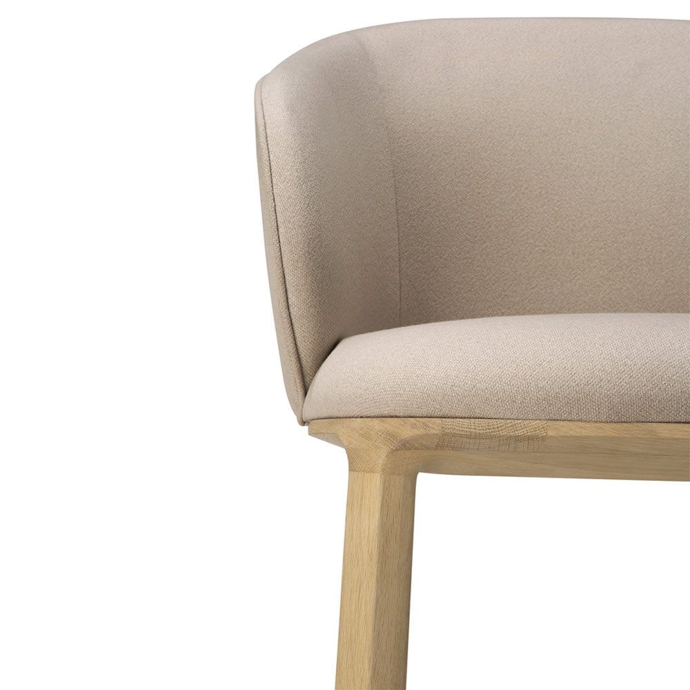 Unda Dining Chair - Salt Fabric, Oak