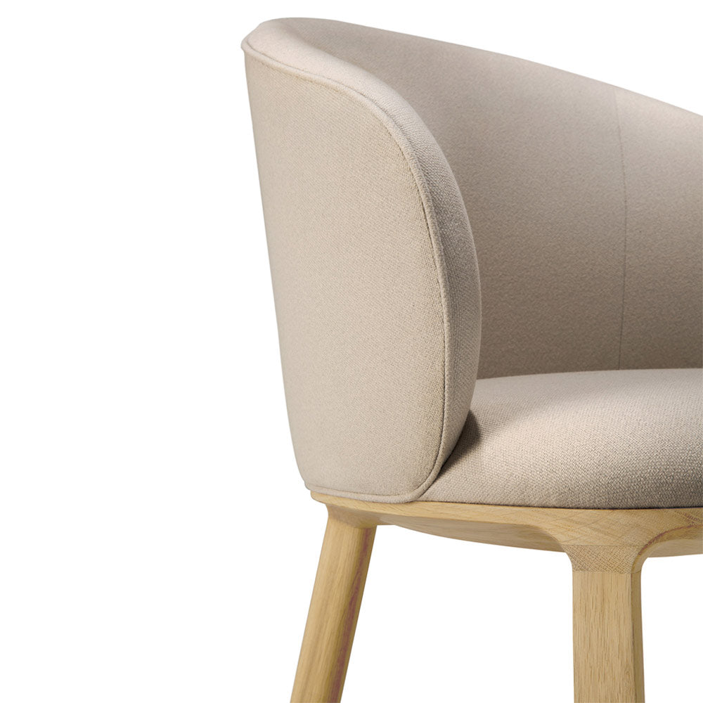 Unda Dining Chair - Salt Fabric, Oak
