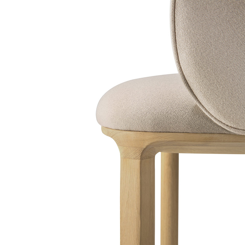 Unda Dining Chair - Salt Fabric, Oak