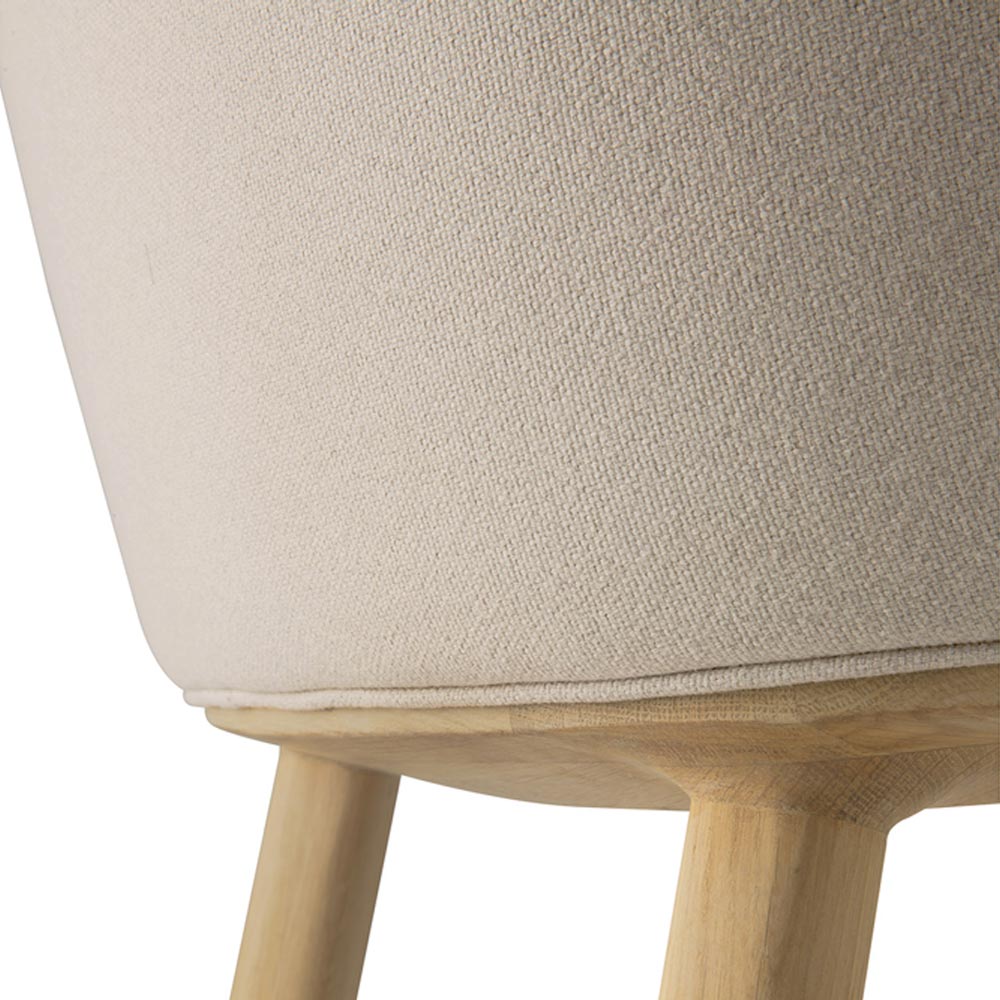 Unda Dining Chair - Salt Fabric, Oak