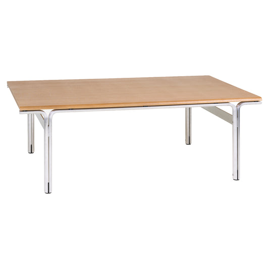 Union Coffee Table - Warm Brown Ash, Aluminum