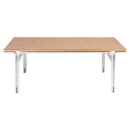 Union Coffee Table - Warm Brown Ash, Aluminum