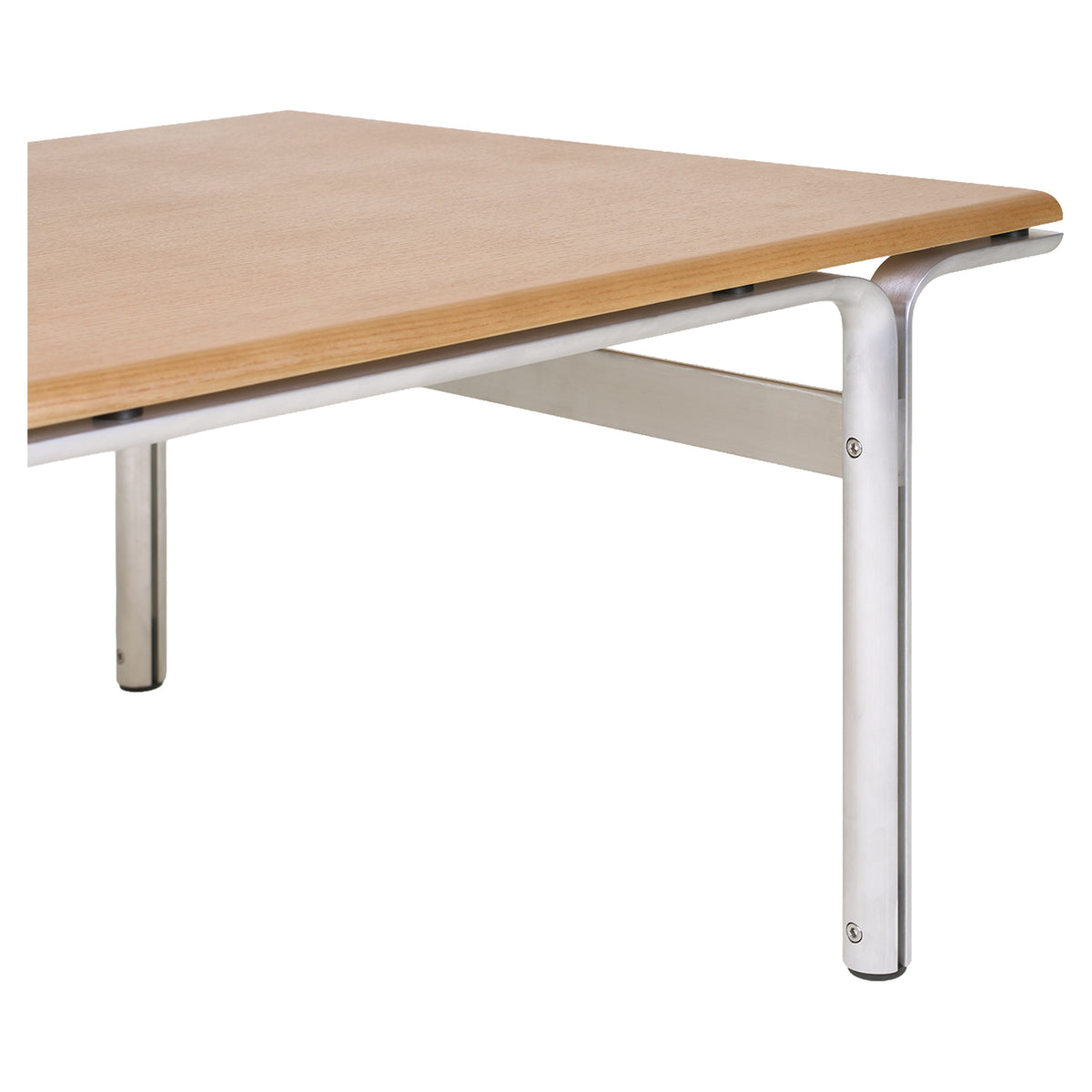 Union Coffee Table - Warm Brown Ash, Aluminum
