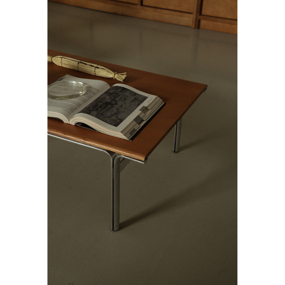 Union Coffee Table - Warm Brown Ash, Aluminum