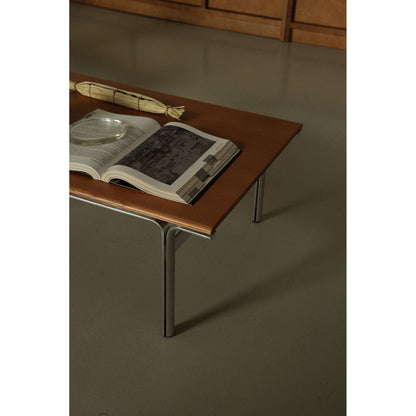 Union Coffee Table - Warm Brown Ash, Aluminum