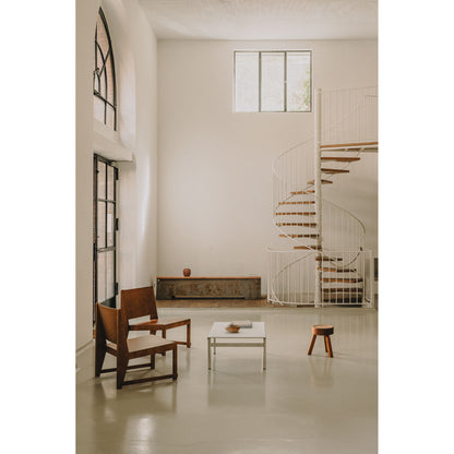 Union Coffee Table - Warm Brown Ash, Aluminum