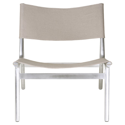 Union Easy Chair -  Sandstone Linen, Aluminum