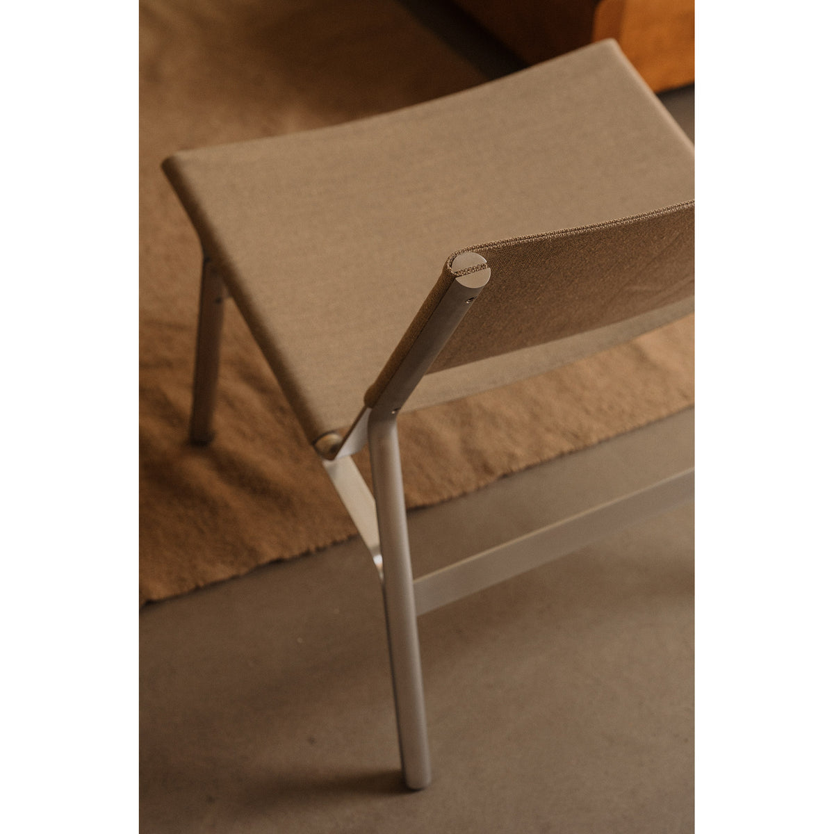 Union Easy Chair -  Sandstone Linen, Aluminum