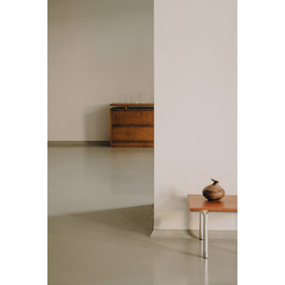 Union Side Table - Warm Brown Ash, Aluminum