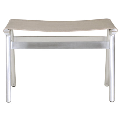 Union Stool -  Sandstone Linen, Aluminum