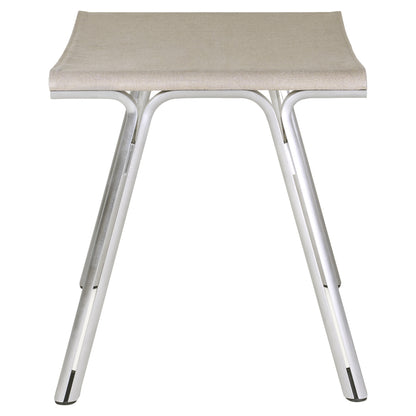 Union Stool -  Sandstone Linen, Aluminum