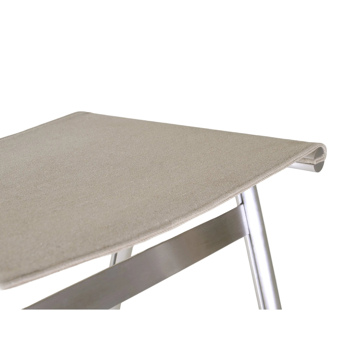 Union Stool -  Sandstone Linen, Aluminum