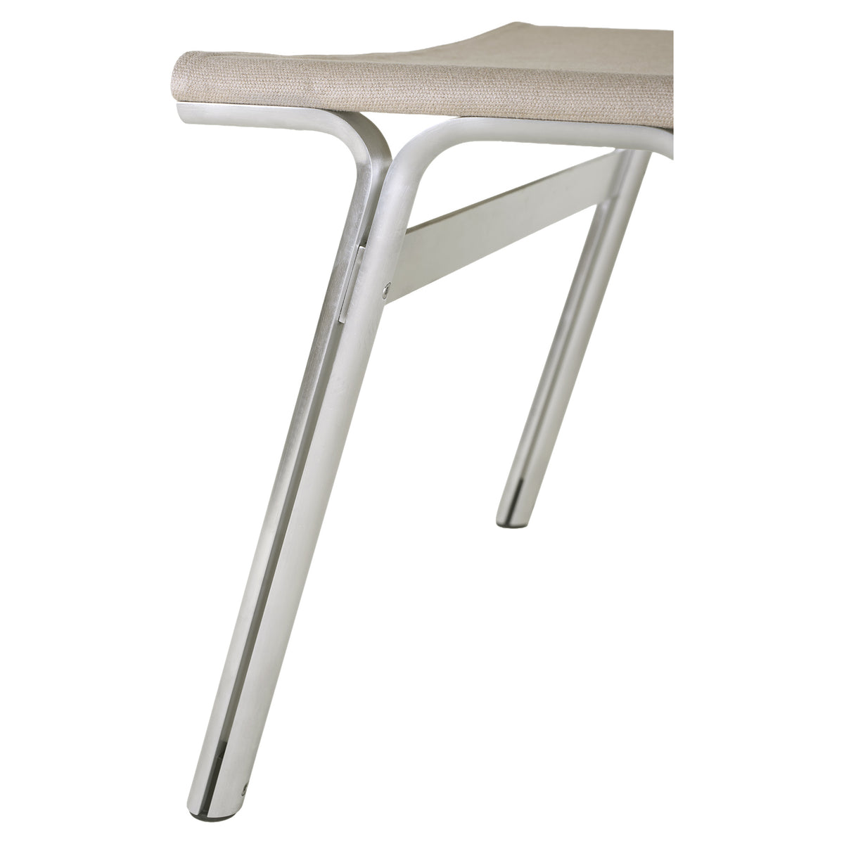 Union Stool -  Sandstone Linen, Aluminum