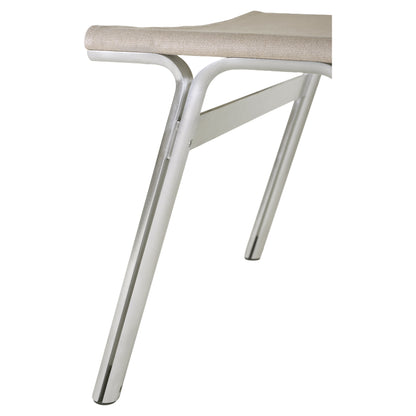 Union Stool -  Sandstone Linen, Aluminum
